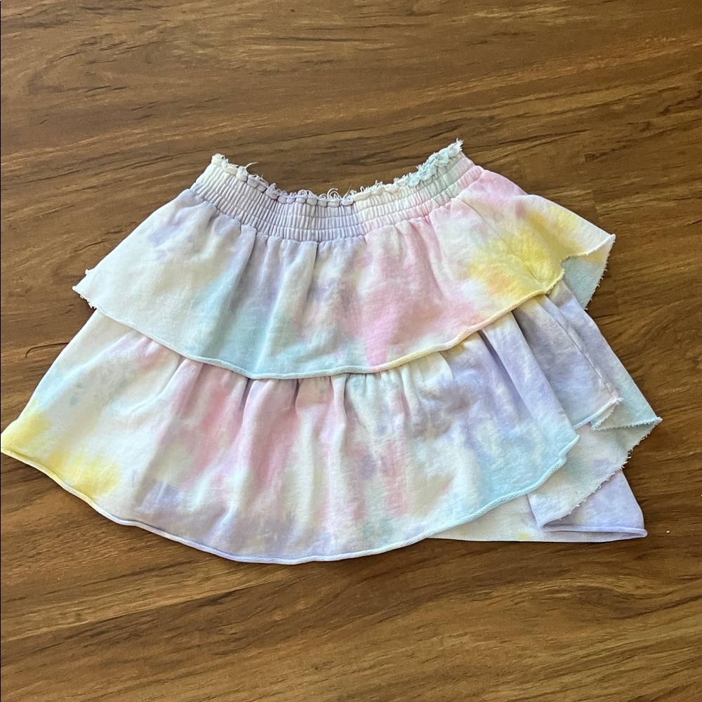 Love shack, fancy small skirt Pastel Tie-Dye Layered Skirt
